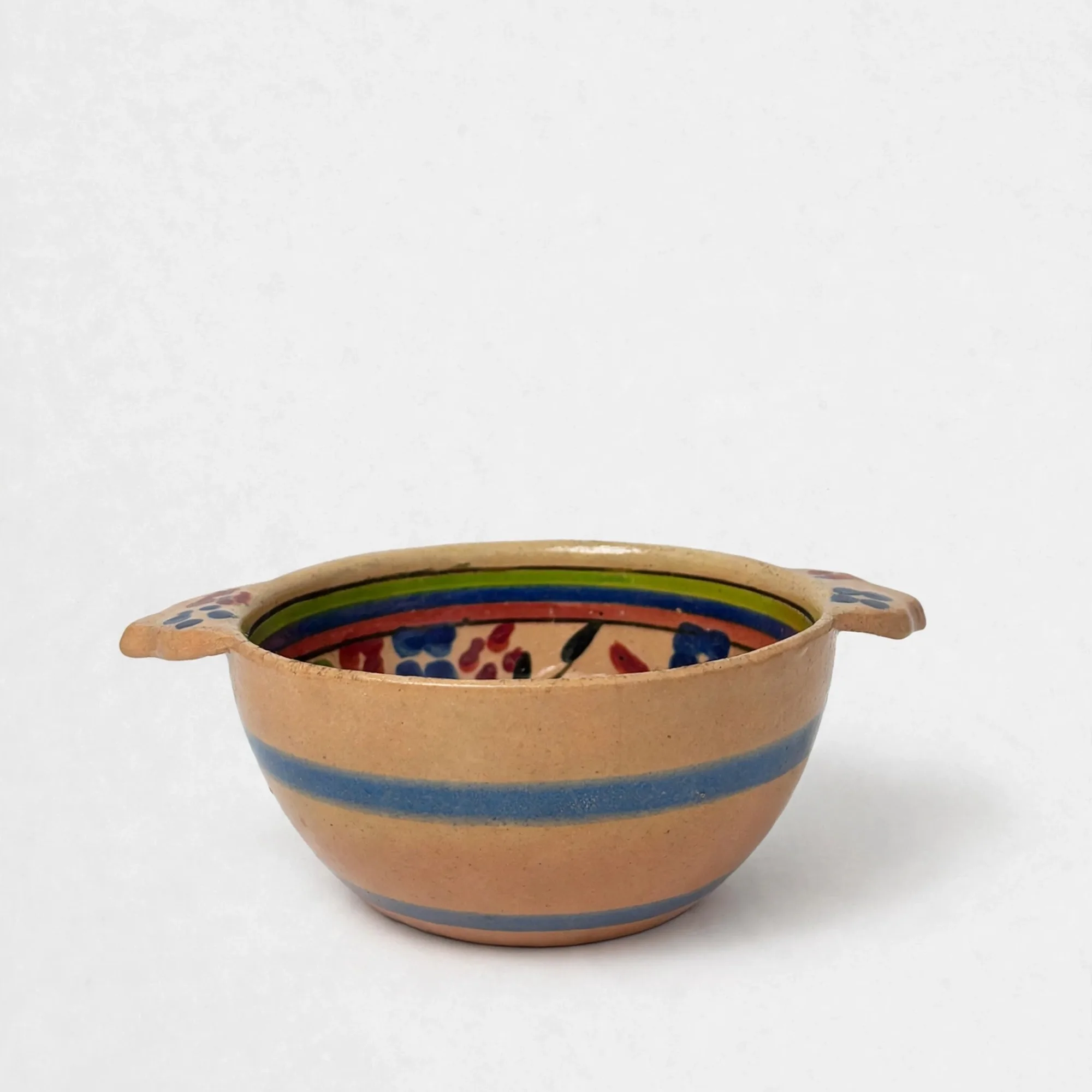 Spanish Folk Art Ceramic Bowl — Majolica earthenware, Catchalls