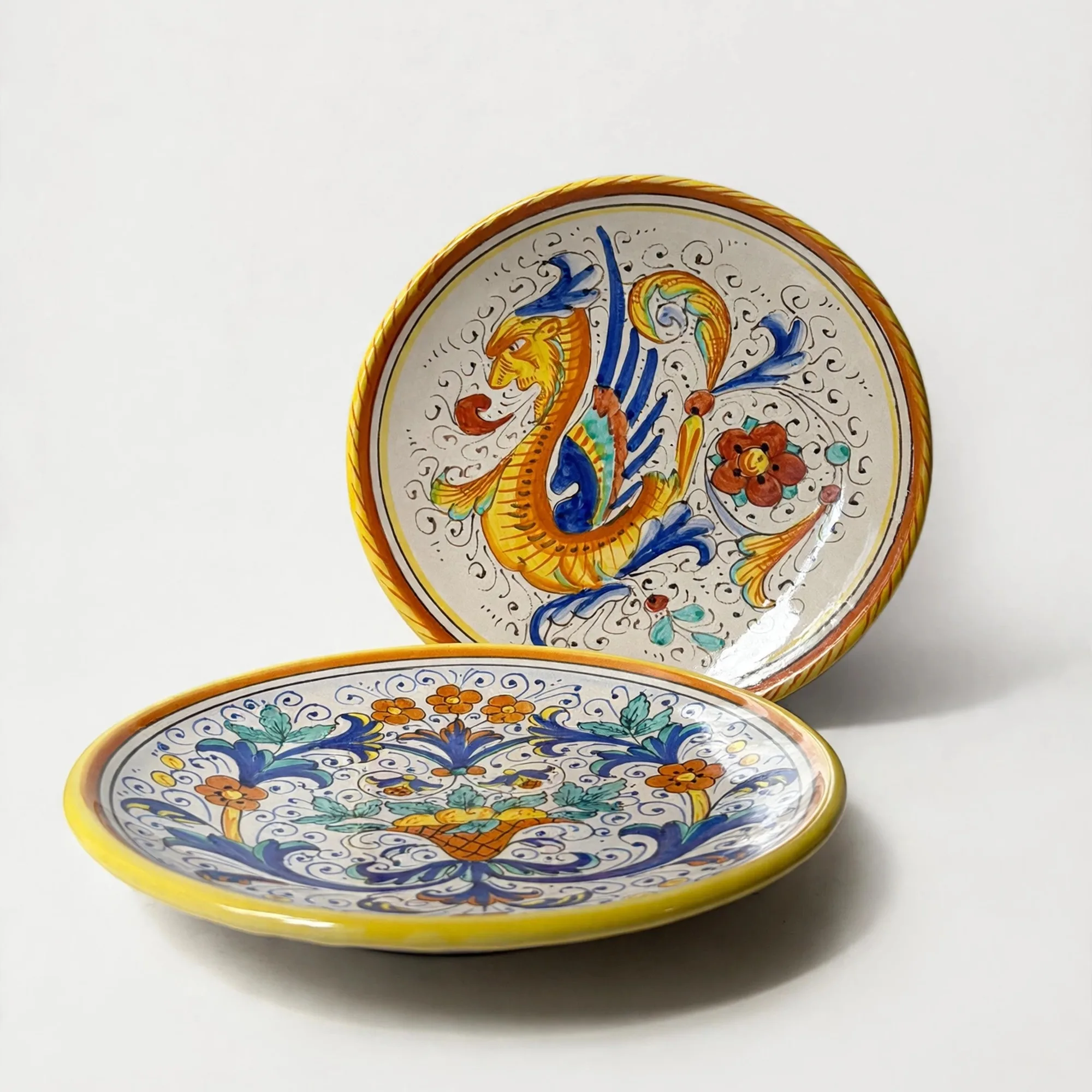 Majolica Plate Set — Majolica earthenware, Ceramics