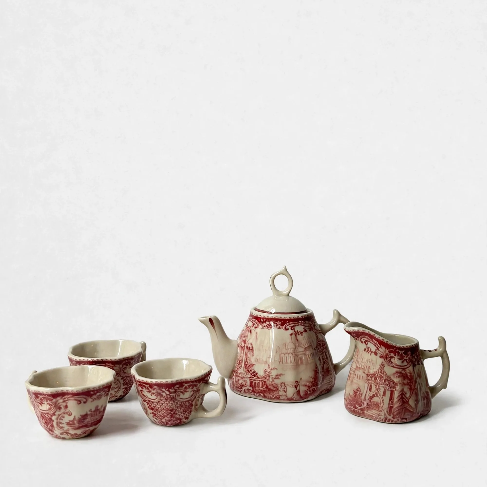 Ceramic Mini Tea Set — Porcelain, Tabletop